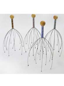 1pc Octopus Head Massager, Soul Extractor, Head Scratcher, Scalp Massager, Relaxation Device - Random Color - View 3