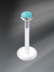 CIZME 16G UV唇环，透明亚克力生物塑料蛋白石唇钉，穿刺饰品，6/8/10mm软骨固定式唇钉，生物塑料软骨耳环，低过敏性塑料鼻环，男女通用唇环，适合日常佩戴 - 唇釘 - 查看 13