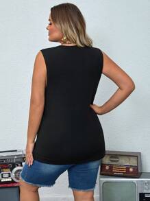 Custom Sports Personalized Gift, Customized Women's Plus Size V-Neck Tank Top Add Photos (Selfies/Landscapes/Family Photos/Friends/Couple Photos/Patterns/Pets, Etc.)