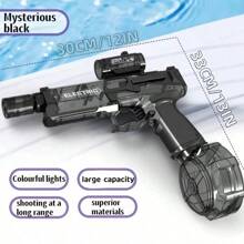 Pistolet à eau électrique avec effet lumineux et sonore, jouet d'arrosage à tir multiple et longue portée puissant pour garçons