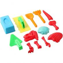 Beach Sand S Set With Dump Truck' Castle Bucket' Shovel' Dinosaur And Brick - 1 - View 3