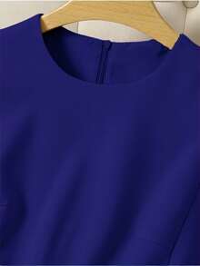 Elegant Long Marrente Party Birthday Casual Summer Women Sleeveless Solid Chic Non Ironing Dress S M L - 藏蓝色 - 查看 5