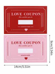 Cupones de amor para rascar, 1 pieza/10 piezas/20 piezas, cupones de amor DIY para el Día de San Valentín, regalos de cumpleaños creativos para novios y novias, regalo de pareja para esposas y esposos, aniversarios de bodas, tarjetas del Día de la Madre, la mejor opción para regalos sorpresa