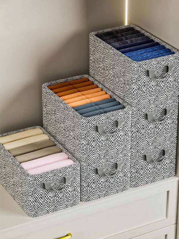 1pc Steel Foldable Clothes & Underwear Organizer Basket, Multi-Functional Storage Box For Home, Wardrobe Organization