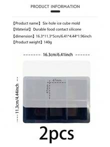 6-Grid Ice Cube Tray With Lid, Soft & Easy Release Ice Mold For Cocktail, Quick Making Various Drinks, Suitable For Multiple Occasions - Multicolor - View 19