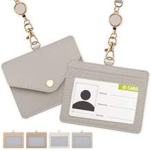 ID Card Holder, Horizontal Type, ID Card Case, Employee ID Case, Women's And Men's, Neck Strap, Card Case, Neck Strap, Double-Sided, Expandable Reel Type, Name Holder, Commuter Pass Holder, Business Card, Name Tag, Pass Case, Holds 3 Cards - Nhiều màu - Xem 16