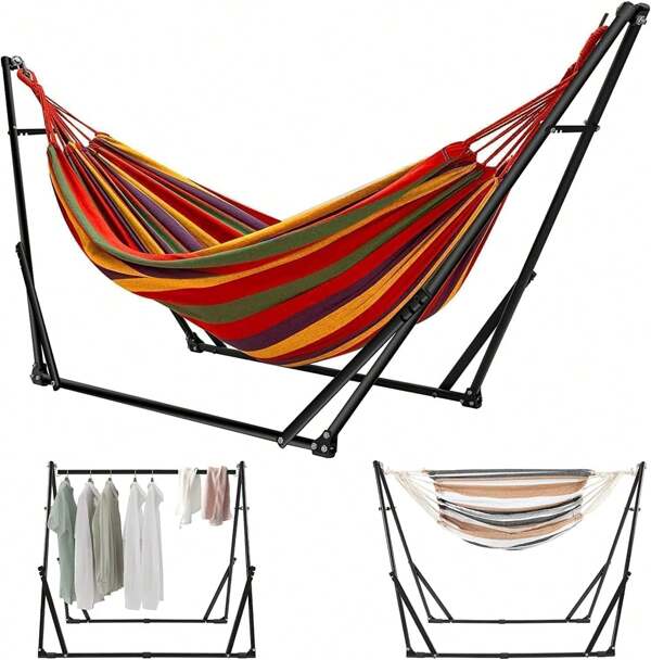 Probasto 3way 3in1 Folding Hammock, Freestanding Design, 3 In 1, Hammock/Reclining Chair/Rocking Chair, Load Capacity 300kg, 3 Height Adjustments, For Indoor And Outdoor Use, Compact Storage