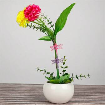 10pcs/20pcs/30pcs Mixed Color Plant Support Butterfly Clips, Garden Plant Vine Clips, Climbing Clips, Plant Fixing Clips
