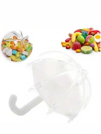 12 件/套迷你雨伞糖果盒 - 可重复填充装饰，适合生日派对和婚礼，也适合作为派对礼物