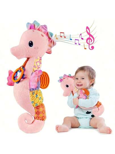 Campana musical de bebé, colgante de delfín de peluche, juguete de abrazo de peluche para recién nacidos - Regalo de Navidad, Regalo de Pascua, Regalos para bebés, Juguetes de peluche para bebés, Regalo de Navidad para bebés