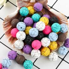 10 pezzi/20 pezzi, assortimento di perline, perline in silicone da 15 mm, perline in silicone stampate, perline decorative, adatte per braccialetti fai-da-te, penne con perline, ciondoli per portachiavi, ecc.