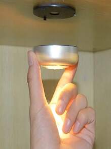 10 Luci a LED Senza Fili Sensore al Tocco, 3 LED Rotondi Autoadesivi Luci Notturne Con Luminosità Simile a Cristalli Per Interni Auto, Corridoi, Bagni, Camere da Letto, Cucine e Armadietti - A Batteria (Batterie Non Incluse), Luci LED Per Auto