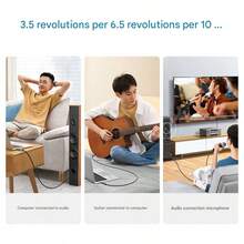 2 Pcs 6.5mm To Jack 3.5mm Microphone Audio Plug Female Connector Headphone Amplifier Audio 6.35mm Aux To 3.5mm Adapter - Gold - View 4