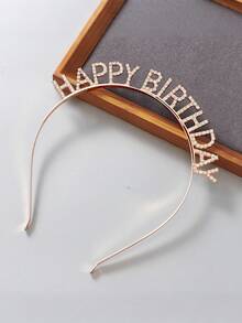 1pc Birthday Party Headband For Girls, Crown-Shaped Festive Atmosphere Birthday Decor Hair Accessory, Suitable For Scene Decoration And Photo Taking - One Size Fits All - View 6