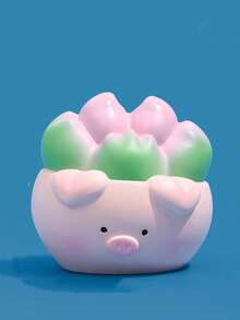 Figura decorativa miniatura de resina de suculenta para escritorio - Multicolor - Ver 13