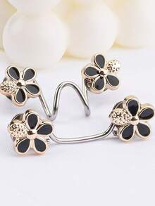 1 حزام نسائي معدني أنيق قابل للتعديل للخصر لارتداء البنطلونات والتنانير، للارتداء اليومي في الصيف، مناسب للاستخدام اليومي والهدايا - الأسود - مشاهدة 3