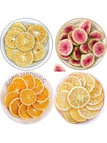 1 paquet de 10 pièces/5 pièces de tranches de fruits séchés artificiels et de fleurs assortis, comprenant citron, orange, figues, roses, camomille, ananas, lavande, cannelle, pour la fabrication de bougies, les arts et l'artisanat, la décoration d'intérieur, le pot-pourri