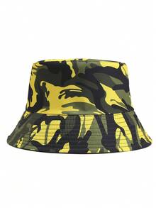 1pc Retro Contrast Color Bucket Hat, Outdoor Versatile Sun Protection Bucket Hat - Multicolor - View 9