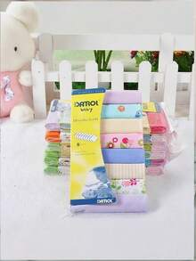 8pcs Baby Soft Towels, Baby Bath Towels, Children's Bathing & Feeding Wet Wipes - Random Towel Colors (Note: Some Styles Are Not Shown In The Picture) - Multicolor - View 9