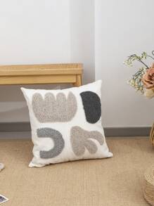 1/2 pièces Housse de coussin à motif floral, coton damassé, style nordique, textile d'intérieur, décoration de salon, chambre à coucher, canapé, vacances, banquet, extérieur, jardin, fête, housse de coussin de décoration végétale, sans rembourrage, 30*50cm, 45*45cm