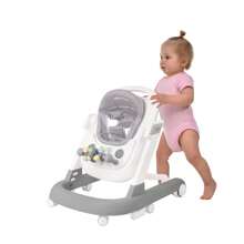 Baby Walker With Activity Tray – First Steps, Sensory Stimulation And Motor Development, Foldable And Adjustable Activity Center – With Stopper System - 灰色 - 查看 9