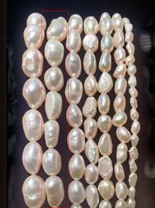 1pc Natural Baroque Freshwater Pearl Bead 4-11mm With Through Hole, White Color, Semi-Finished DIY Jewelry Accessory