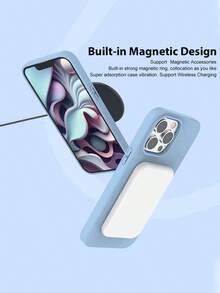 VRNOEI 奢華磁吸無線充電手機殼，相容 iPhone 16 14 13 12 11 15 17 Pro Max，天鵝絨材質，相容 iPhone 17 Air 14 15 16 Plus，手機殼配件，相容 Galaxy S26 S24 S23 S22 S21 S25 Ultra Plus，磁吸無線充電保護殼 - 白色 - 查看 5