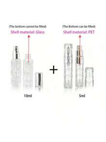 1 قطعة زجاجة رذاذ عطر 5 مل / 10 مل ، بخاخ سفر فارغ محمول ، وأكياس هدايا مخملية وردية بسحاب - أكياس هدايا ناعمة بالسحاب لحفلات الزفاف والأعياد وعيد الحب والذكرى السنوية ، قارورة عطر