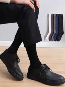 1Pair Of Men's Tall Socks, Breathable And Comfortable, Men's Business Socks, Suitable For All Seasons