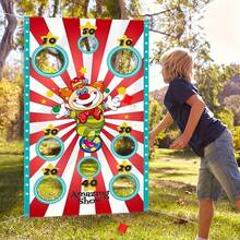 1pc Carnival Circus Game Bean Bag Flags, Party Banners, Pull Circus Party Outdoor Banners, Throwing Outdoor Party Game Props Birthday Gifts, Party Flags, Party Supplies, Birthday Banners, Home Decorations - Multicolor - View 19