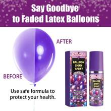 30ML Balloon Shine Spray | Event-Proof Polymer Formula For Metallic Texture & 48H Retention | Water-Based Finish | Party/Wedding/Photo Shoot Essential With Quick-Dry No-Stick Tech