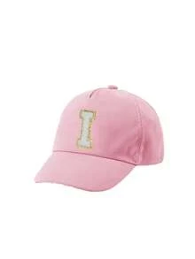 1顶儿童26字母棒球帽，时尚字母设计，韩版女童棒球帽，男女童遮阳帽，1-3岁 - 粉色 - 查看 19