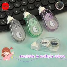 WUQIANNIAN WQN 2pcs Morandi Color Dot Dispensing Dot Tape Double-Sided Tape No Trace Mistake Paste Correction With Hand Account Sticker Learning Tools Back To School Season - Multicolor - View 4