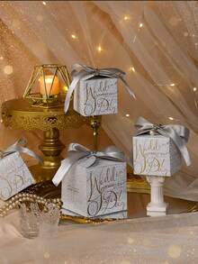 1 pieza/Set de 5 cajas de regalo de boda, apropiadas para obsequiar a seres queridos y amigos, muy bonitas