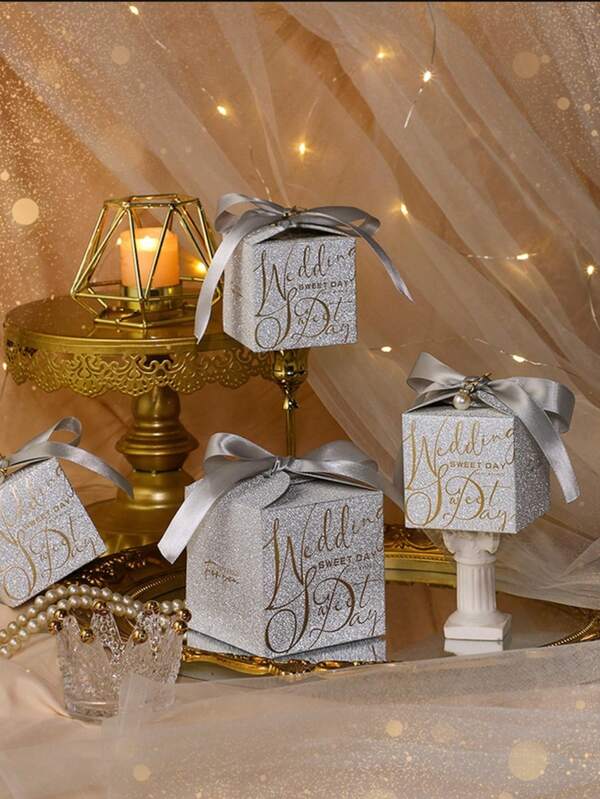 1 pieza/Set de 5 cajas de regalo de boda, apropiadas para obsequiar a seres queridos y amigos, muy bonitas