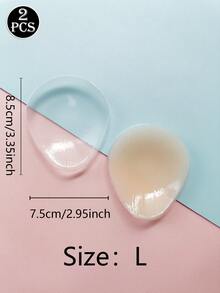 2pcs/Set Lightweight Teardrop & Semicircle Shape Invisible Silicone Thigh Chafing Anti-Slip Band, Intimate Area Coverage For Summer - Multicolor - View 5