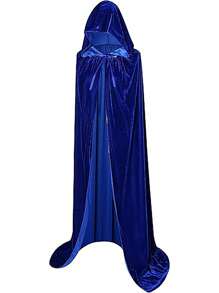 1PC Long Hooded Cloak Velvet Cape Witch Costume Cos Costume For Women Men