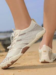 5-Toe Barefoot Aqua Shoes For Men & Women, Suitable For Swimming, Beach, Indoor Fitness, Southeast Asia Quick-Drying Water Shoes, Fitness Shoes For Women - Apricot - View 6