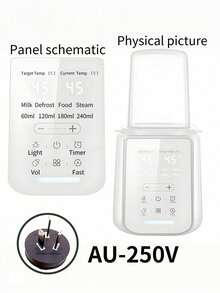 1 Piece EU/UK/AU Multi-Function Bottle Warmer High Temperature Resistant High Transparency PP Material Portable Household Baby Bottle Warmer Smart Chip Precise Temperature Control Gentle Defrosting Evenly Heated Retain The Original Nutrition And Taste Of Breast Milk - Multicolor - View 15