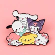 Sanrio Lindos prendedores esmaltados, insignias para solapa, broches para mochila, joyería y accesorios de moda para mujer, regalo