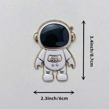 3pcs/Set 3D Cartoon Astronaut Electroplated Desk Phone Stand, Multi-Functional Slouchy Phone Holder - Multicolor - View 4