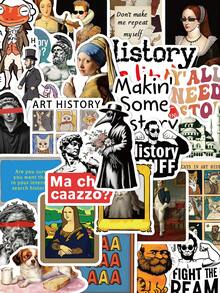 50 张趣味历史贴纸剪贴簿行李滑板吉他装饰 DIY 涂鸦贴纸、学校用品、返校 - 彩色 - 查看 9