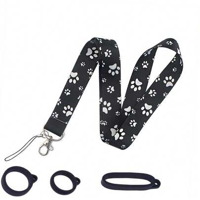 1pc Multicolor Lanyard Anti Loss Protective Strap With 3 Silicone Ring For Different Size Vape Device Does Not Contain Electronic Cigarettes ,Smoking Accessories, Cigarette Storage, Cigarette Holder Case, Sigaretten Doos