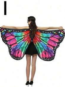 1 pieza Capa con forma de mariposa para actuación en escenario, disponible en trece colores, un accesorio de fotografía para cosplay y una capa con forma de mariposa de moda.