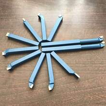 11Pcs 10/12mm Carbide Tipped Lathe Turning Tools Metal Cutter Cutting Tool Bit Set Carbide Tip Cutting Turning Boring Bar Set Knife Set Bits For Mini Lathe - Xanh đậm - Xem 8