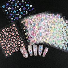 10片/30片装自粘美甲贴纸，春夏四季仿真花朵心形贴纸，美甲产品，假指甲，美甲用品，美甲艺术，女士美甲装饰，美甲配件，美甲用品 - 彩色 - 查看 7