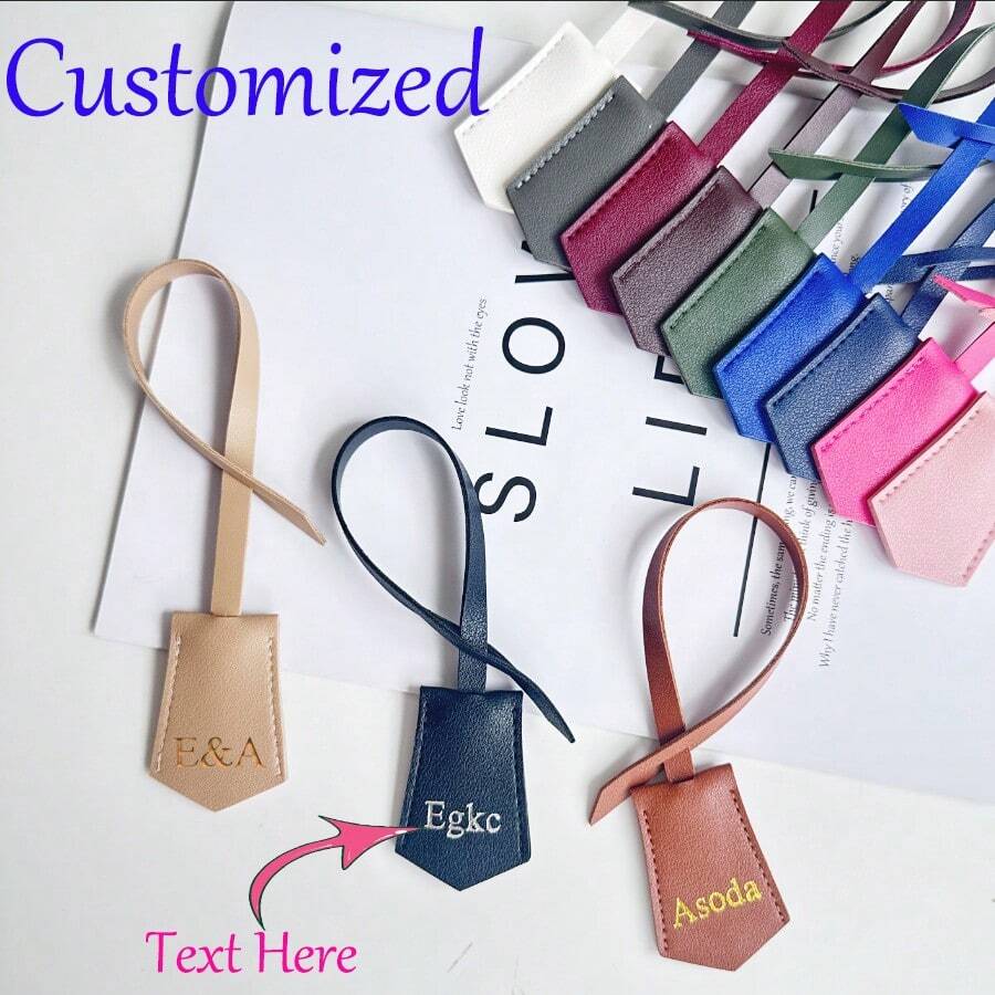 Customized Initial Letters Or Name 1pc PU Leather Women Handbag Hanging Tag Charm, Monogrammed Bag Hanging Ornament Tag Pendant For Travel, For Birthday Gift, For Christmas Gift, For Valentine's Day Gift, Personalized PU Leather Girls Keychain Charm, Key Chain DIY Craft Accessories - Clear - View 1