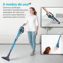 Aspiradora Vertical Ciclónica 3 en 1 | Aspiradora de Mano Ligera | Cable 6 Metros | 800 ml de Capacidad | 3 Sistemas de Filtrado HEPA | Accesorios incluidos | Funcional y Versátil - 1 - Ver 3
