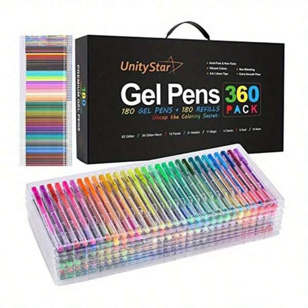 24 piezas de recambios de bolígrafos de gel de colores vibrantes - Brillo 360°, colores surtidos, adecuado para artes, manualidades y escritura - Experiencia de escritura suave, con núcleo de tinta fluorescente, recambios de bolígrafos de caligrafía de regreso a clases