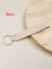 3/6 piezas Llaveros de unicolor versátiles, muñequera, encantos de bolso, llaveros de pareja, regalos perfectos, accesorios de coche y escuela, gótico lindo Y2k